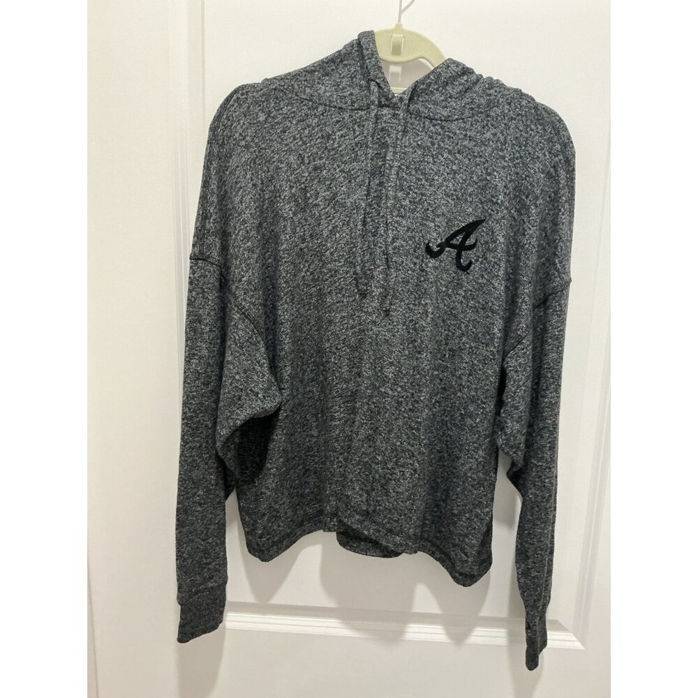 Atlanta Braves Size Small Tailgate Hoodie Sweater Women's Grey NWT